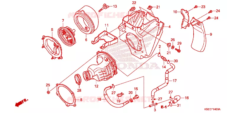 FILTRE A AIR Honda MOTO 150 CRF 2016  CRF150RBE