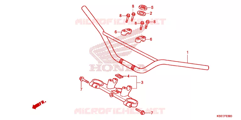 GUIDON - TE DE FOURCHE Honda MOTO 150 CRF 2016  CRF150RBE