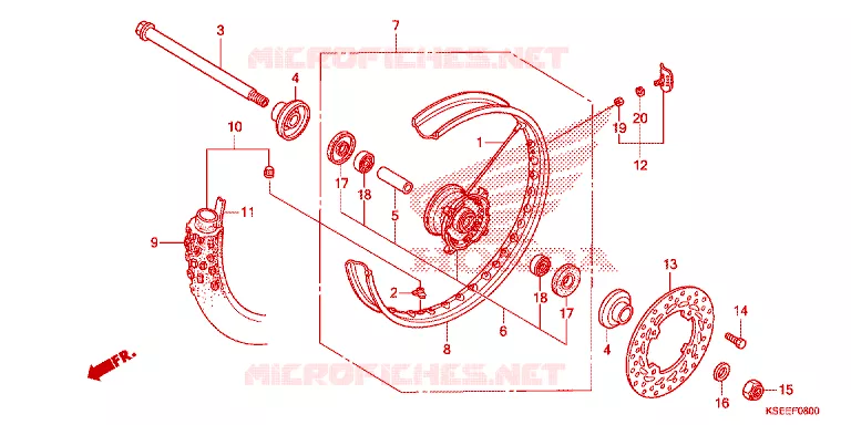 ROUE AVANT Honda MOTO 150 CRF 2016  CRF150RBE
