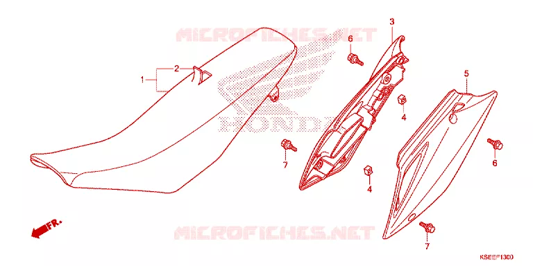 SELLE - CARENAGE Honda MOTO 150 CRF 2017  CRF150RBE