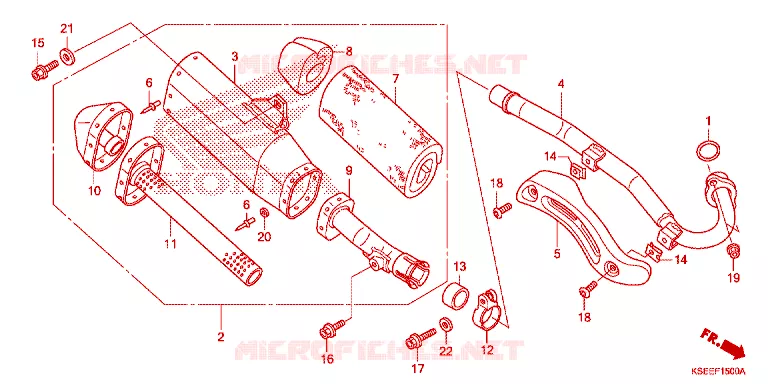 SILENCIEUX D'ECHAPPEMENT Honda MOTO 150 CRF 2015  CRF150RBE