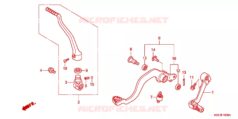 PEDALE - KICK Honda MOTO 150 CRF 2012  CRF150RBC