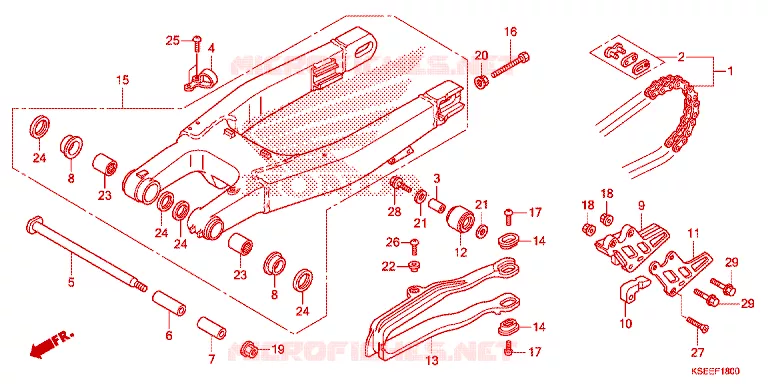 BRAS OSCILLANT Honda MOTO 150 CRF 2013  CRF150RD