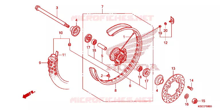 ROUE AVANT Honda MOTO 150 CRF 2013  CRF150RD