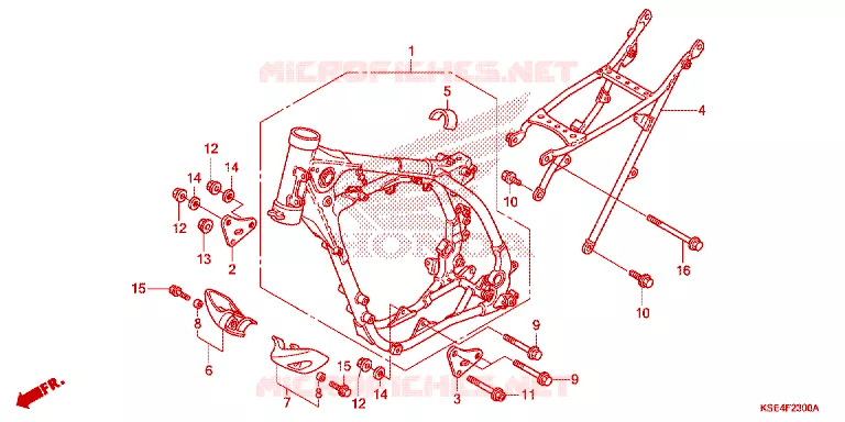 CADRE Honda MOTO 150 CRF 2007  CRF150R7