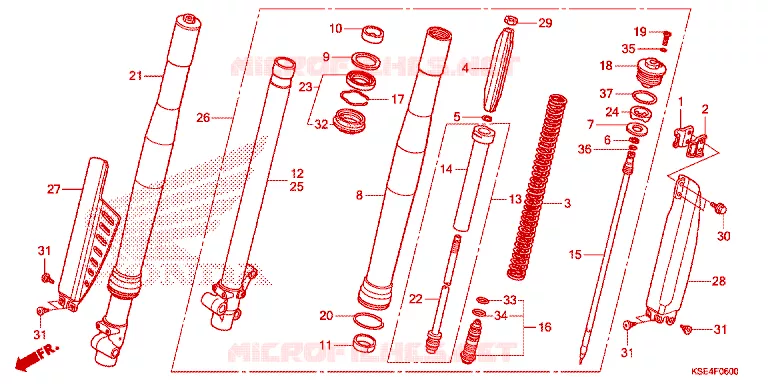 FOURCHE Honda MOTO 150 CRF 2007  CRF150RB7