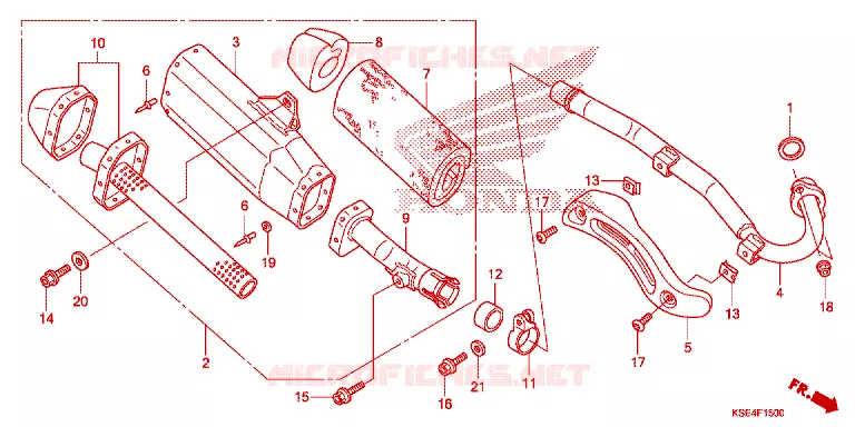 SILENCIEUX D'ECHAPPEMENT Honda MOTO 150 CRF 2012  CRF150RBC