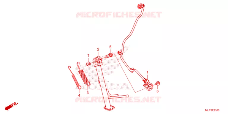 BEQUILLE LATERALE Honda MOTO 500 CL 2023  CL500AP