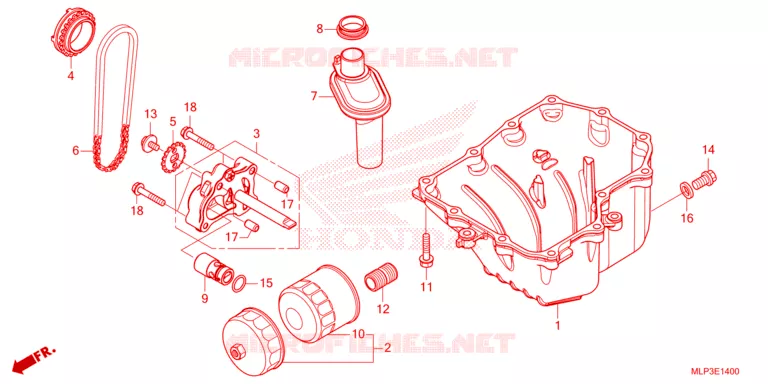 CARTER - POMPE - FILTRE A HUILE Honda MOTO 500 CL 2023  CL500AP