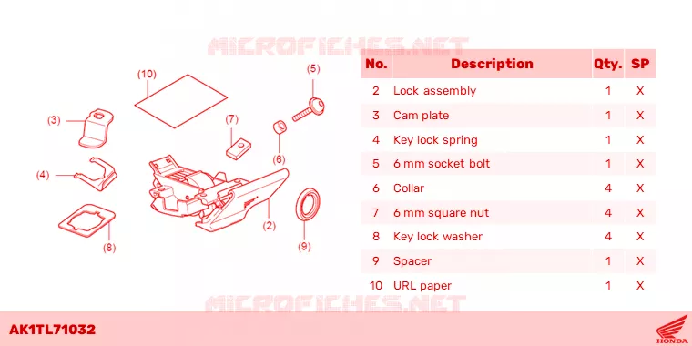 SERRURE Honda MOTO 500 CL 2024  CL500AP
