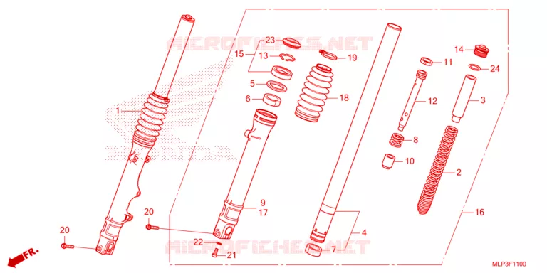 FOURCHE Honda MOTO 500 CL 2023  CL500AP