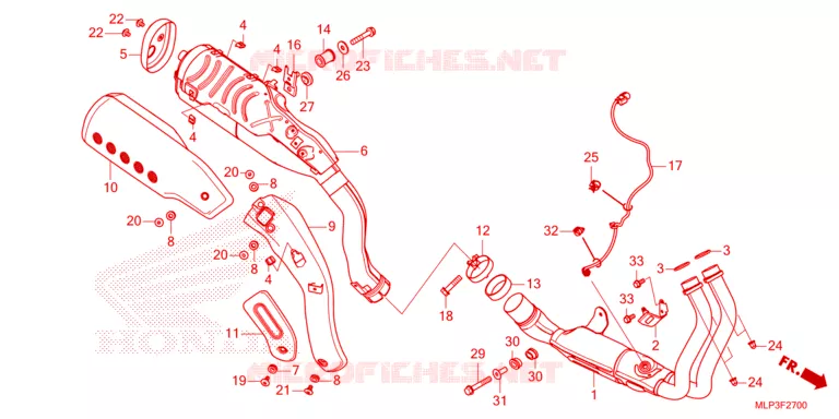 SILENCIEUX D'ECHAPPEMENT Honda MOTO 500 CL 2023  CL500AP