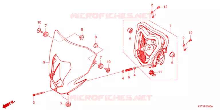PHARE Honda MOTO 250 CRF 2023  CRF250LAP