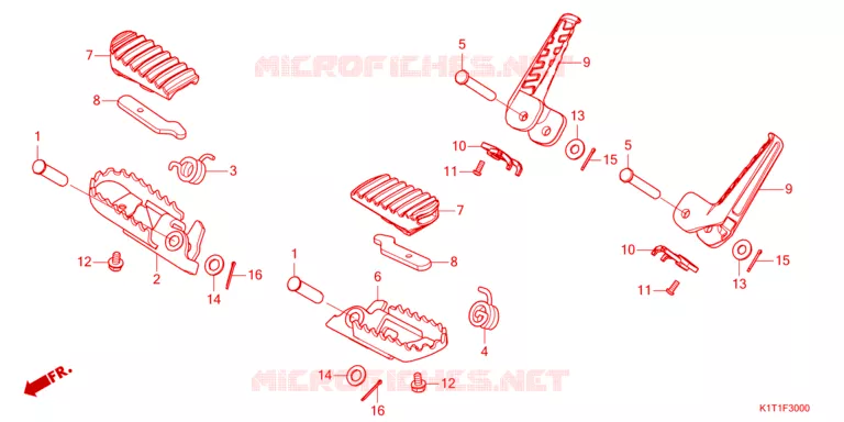 REPOSE PIED Honda MOTO 250 CRF 2023  CRF250LAP