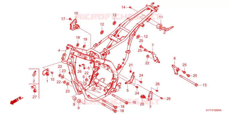 CADRE Honda MOTO 250 CRF 2024  CRF250LRAP