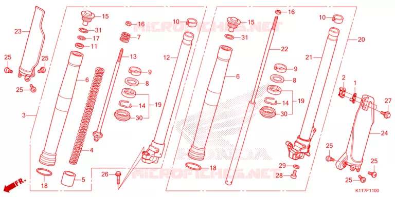 FOURCHE Honda MOTO 250 CRF 2024  CRF250LRAP