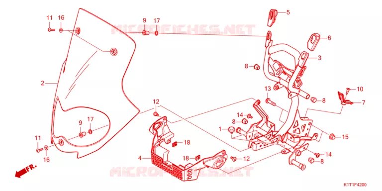 PARE-BRISE Honda MOTO 250 CRF 2024  CRF250LRDP