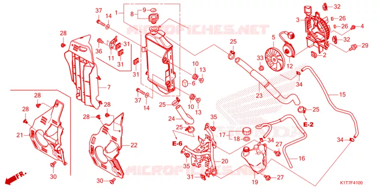 RADIATEUR Honda MOTO 300 CRF 2023  CRF300LAP