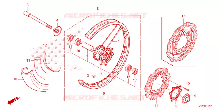 ROUE AVANT Honda MOTO 300 CRF 2023  CRF300LAP