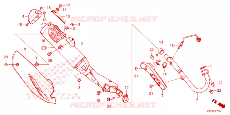 SILENCIEUX D'ECHAPPEMENT Honda MOTO 300 CRF 2024  CRF300LAP