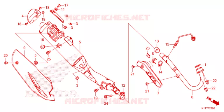 SILENCIEUX D'ECHAPPEMENT Honda MOTO 300 CRF 2024  CRF300LRAP