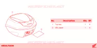 TOP CASE B *PB397P* pour Honda SH 125 SPORTY TOP BOX 2023