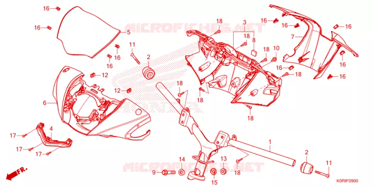GUIDON - CARENAGE Honda SCOOTER 125 SH 2023  SH125AD2P