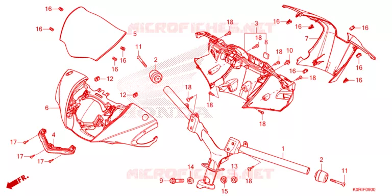 GUIDON - CARENAGE Honda SCOOTER 150 SH 2023  SH150ADP
