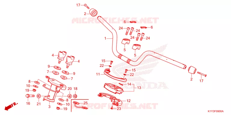 GUIDON - CARENAGE Honda SCOOTER 125 PCX 2022  WW125AN