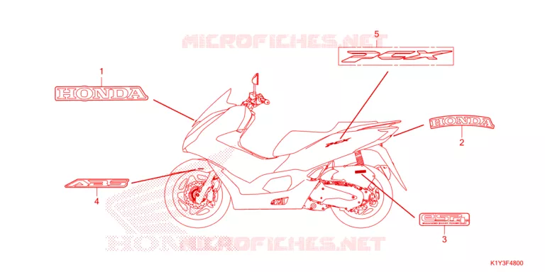 AUTOCOLLANTS Honda SCOOTER 125 PCX 2023  WW125AP