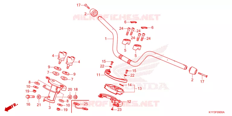 GUIDON - CARENAGE Honda SCOOTER 125 PCX 2023  WW125AP