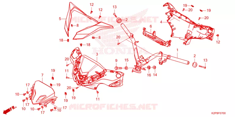 GUIDON - CARENAGE Honda MOTO 150 RS 2023  FS150FAP_MA