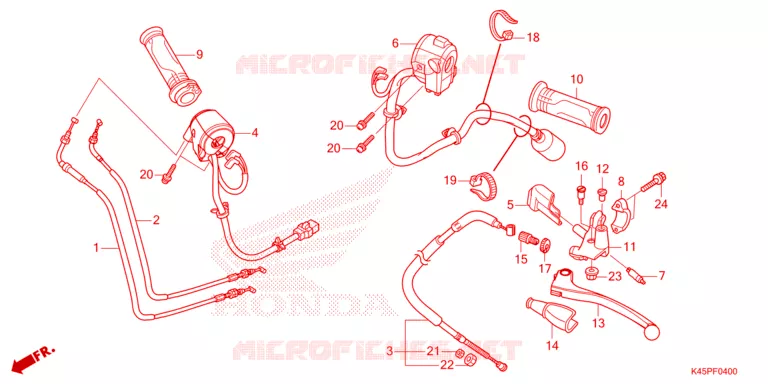 LEVIER DE GUIDON - CABLE - COMMODO Honda MOTO 150 CBR 2024  CBR150RAP_PH