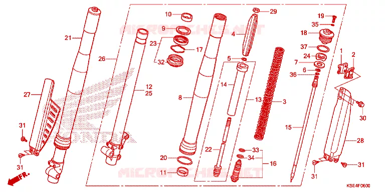 FOURCHE Honda MOTO 150 CRF 2010  CRF150RB9