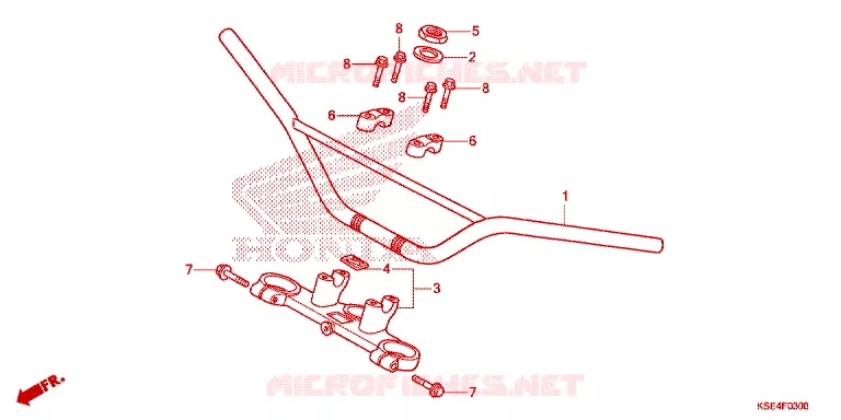GUIDON - TE DE FOURCHE Honda MOTO 150 CRF 2011  CRF150RB9