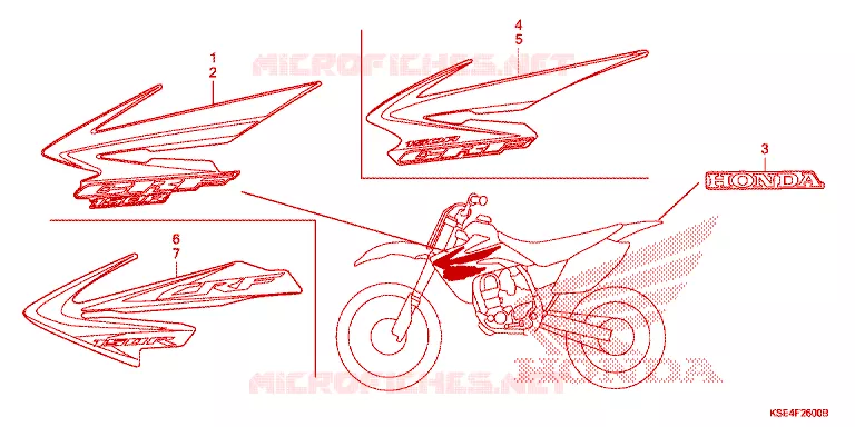 AUTOCOLLANTS Honda MOTO 150 CRF 2012  CRF150RBC