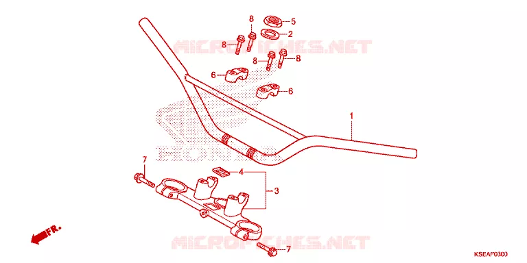 GUIDON - TE DE FOURCHE Honda MOTO 150 CRF 2014  CRF150RBE