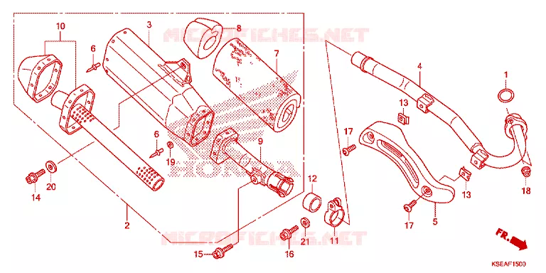 SILENCIEUX D'ECHAPPEMENT Honda MOTO 150 CRF 2014  CRF150RBE