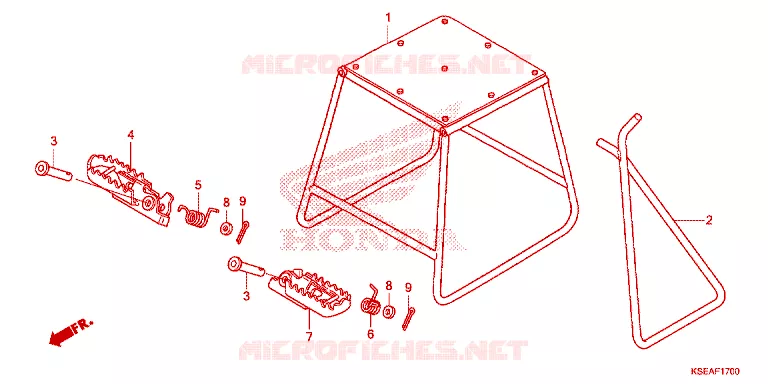 BEQUILLE - REPOSE PIEDS Honda MOTO 150 CRF 2015  CRF150RBF