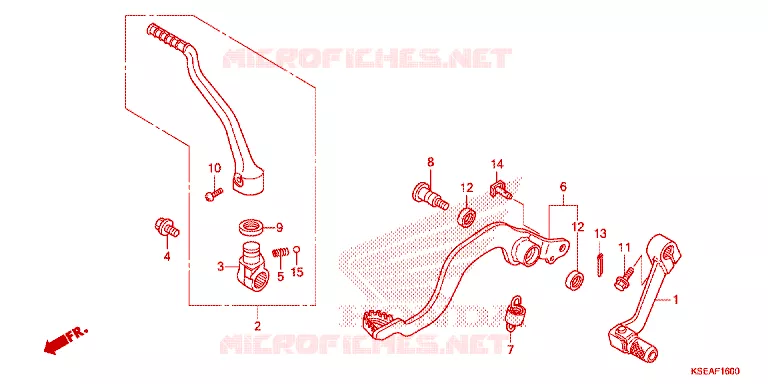 PEDALE - KICK Honda MOTO 150 CRF 2015  CRF150RBF