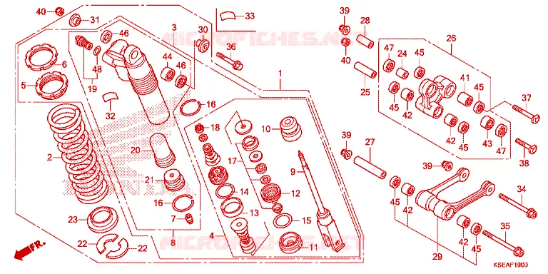AMORTISSEUR ARRIERE Honda MOTO 150 CRF 2016  CRF150RBG