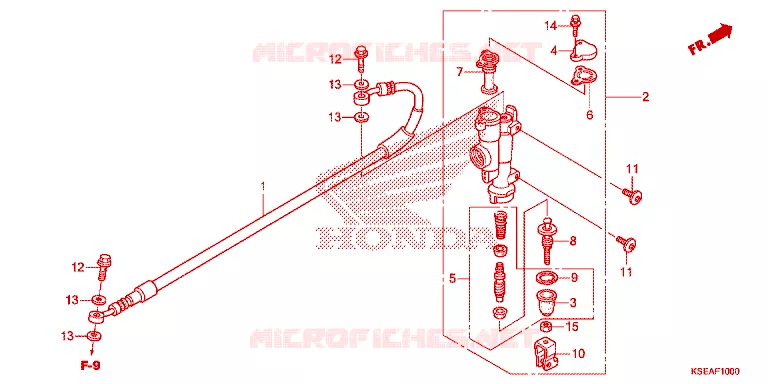 MAITRE-CYLINDRE DE FREIN ARRIERE Honda MOTO 150 CRF 2016  CRF150RBG