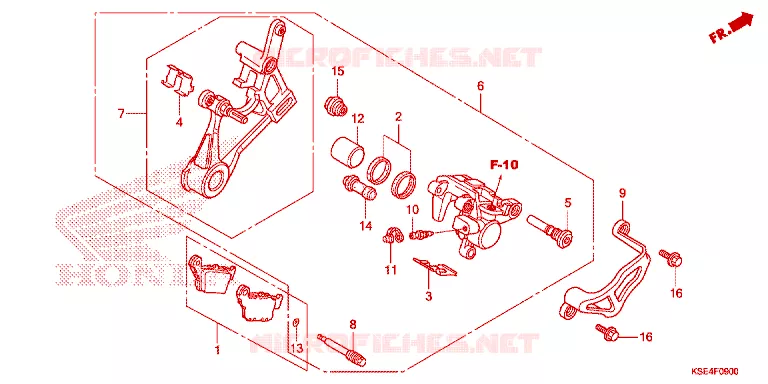 ETRIER DE FREIN ARRIERE Honda MOTO 150 CRF 2012  CRF150RC