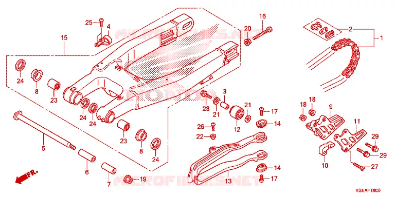 BRAS OSCILLANT Honda MOTO 150 CRF 2013  CRF150RD