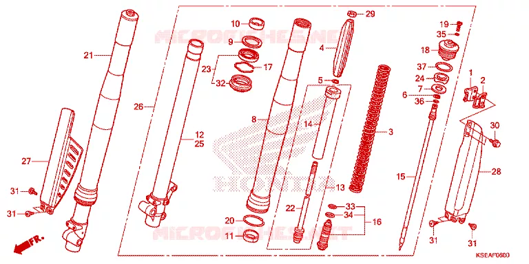 FOURCHE Honda MOTO 150 CRF 2013  CRF150RD
