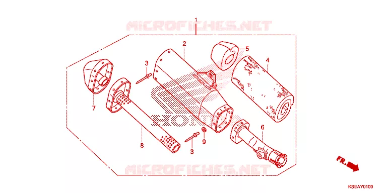 SILENCIEUX D'ECHAPPEMENT Honda MOTO 150 CRF 2013  CRF150RD