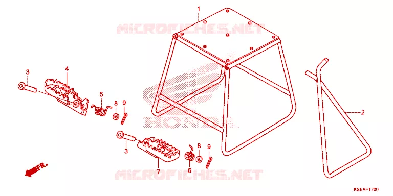 BEQUILLE - REPOSE PIEDS Honda MOTO 150 CRF 2013  CRF150RD