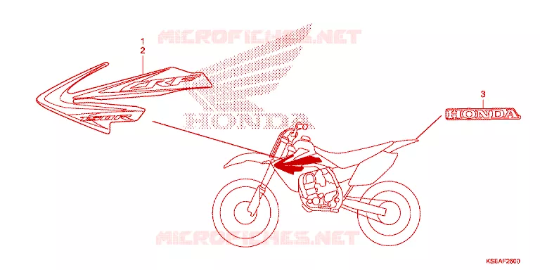 AUTOCOLLANTS Honda MOTO 150 CRF 2014  CRF150RE