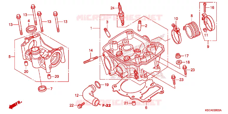 CULASSE Honda MOTO 150 CRF 2014  CRF150RE