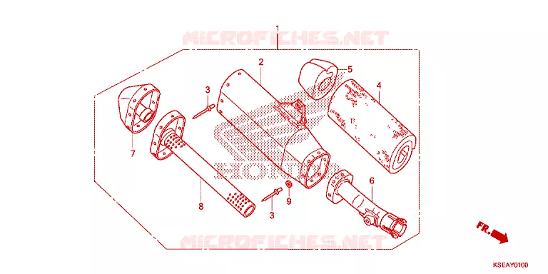 SILENCIEUX D'ECHAPPEMENT Honda MOTO 150 CRF 2014  CRF150RE